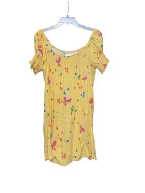LACAUSA Capulet Dress Yellow Floral, Size Small
